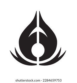 Abstract icon black vector design.