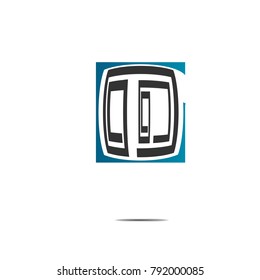 abstract icon blue and grey logo. illustration vector design. isolated on white background.