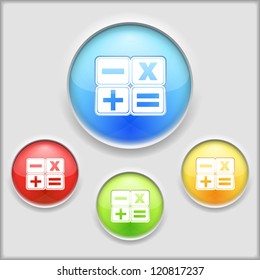Abstract icon of a calculator, vector eps10 illustration