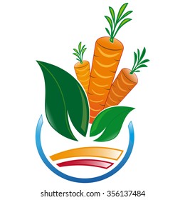 Abstract icon of carrot vegetable