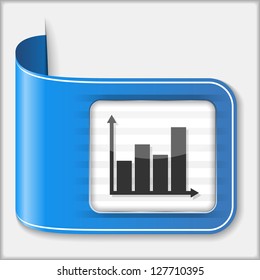 Abstract icon of a chart, vector eps10 illustration