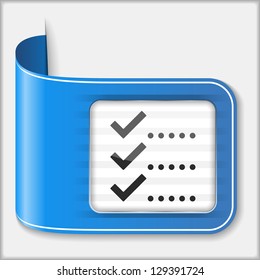 Abstract icon of a check list, vector eps10 illustration