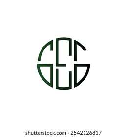 abstract icon circle initial cipatal letter creative business monogram logo design