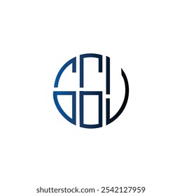 Icono abstracto Círculo Letra cipatal inicial Diseño de logotipo de monograma de negocio creativo