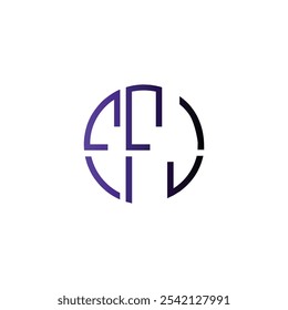abstrato ícone círculo letra maiúscula inicial criativa negócio monograma logotipo design