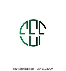 abstract icon circle initial cipatal letter creative business monogram logo design