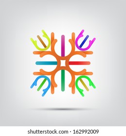 Abstract icon. Colorful abstract icon isolated on a white background. (EPS10 Vector)