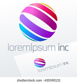 Abstract icon, colorful vector sign. Logo for Media, Fashion, Cosmetic and Beauty activity