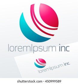 Abstract icon, colorful vector sign. Logo for Media, Fashion, Cosmetic and Beauty activity