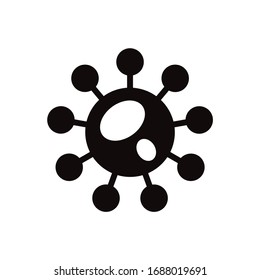 abstract icon of a coronavirus, vector illustration