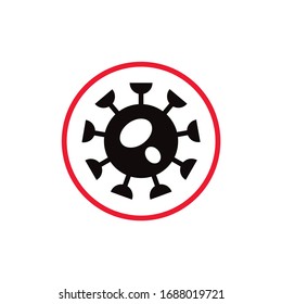 abstract icon of a coronavirus, vector illustration
