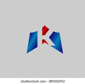 Abstract icon creative letter K
