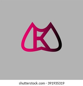 Abstract icon creative letter K
