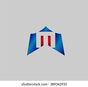 Abstract icon creative letter M

