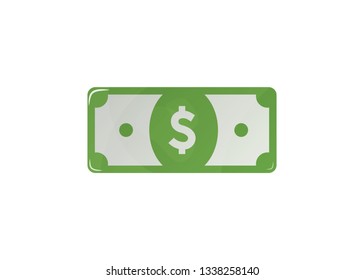 Abstract icon of the dollar. Vector illustration. Currency design.