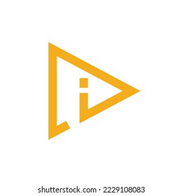 signo de exclamación de icono abstracto con contorno triangular.