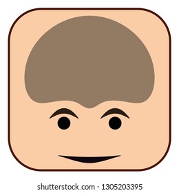 abstract icon face design