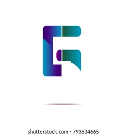 abstract icon g letter logo sign isolated background vector