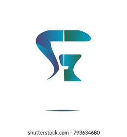 abstract icon g letter logo sign isolated background vector