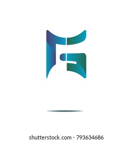 abstract icon g letter logo sign isolated background vector