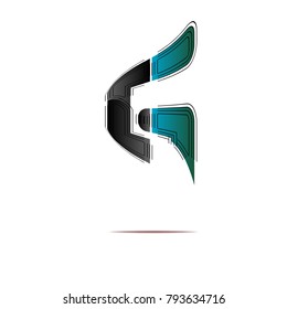 abstract icon g letter logo sign isolated background vector