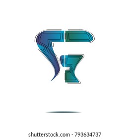 abstract icon g letter logo sign isolated background vector