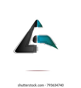 abstract icon g letter logo sign isolated background vector