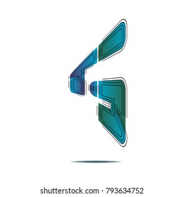 abstract icon g letter logo sign isolated background vector