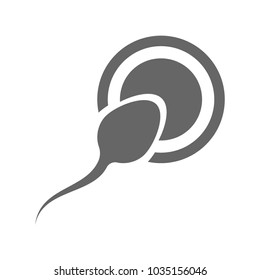 abstract icon goal , sperm vector icon, Vector background sperm that runs towards the egg, Competition concept