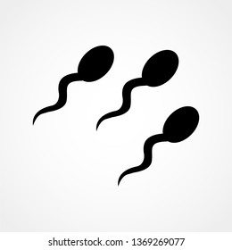 abstract icon goal , sperm vector icon, Vector background sperm that runs towards the egg, Competition concept