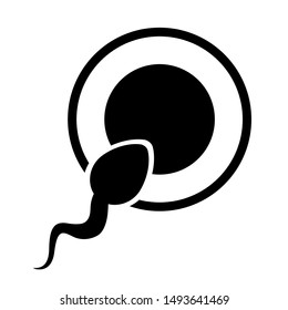 abstract icon goal , sperm vector icon, Vector background sperm that runs towards the egg, Competition concept