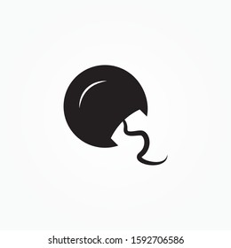 abstract icon goal , sperm vector icon.