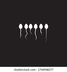 abstract icon goal   sperm vector icon  Vector background sperm that runs towards the egg  Competition concept