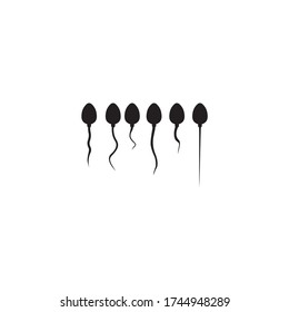 abstract icon goal   sperm vector icon  Vector background sperm that runs towards the egg  Competition concept