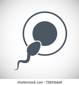 abstract icon goal , sperm vector icon, Vector background sperm that runs towards the egg, Competition concept