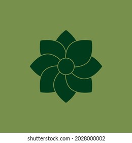 Abstract icon in green tones