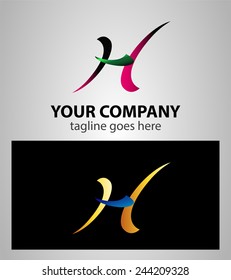 Abstract icon H logo 