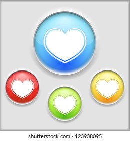 Abstract icon of a heart, vector eps10 illustration
