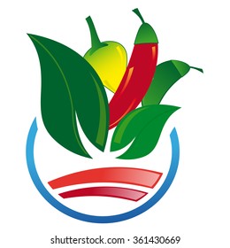 Abstract icon of hot pepper