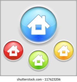 Abstract icon of a house, vector eps10 illustration