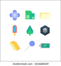 Abstract icon illustrated, flat icon and outline.