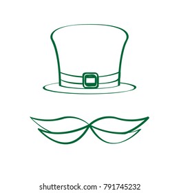 Abstract icon of an irish elf, Vector illustration