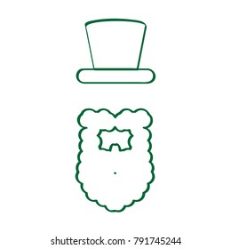 Abstract icon of an irish elf, Vector illustration