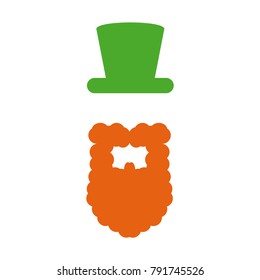 Abstract icon of an irish elf, Vector illustration