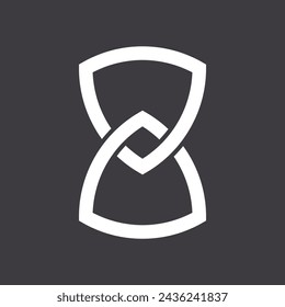 Icono abstracto aislado sobre fondo negro. Ilustración vectorial.