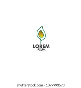 abstract icon leaves company logo