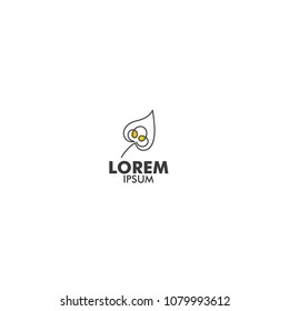 abstract icon leaves company logo