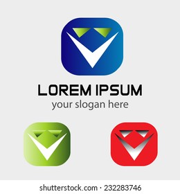 Abstract icon for letter VÃ?Â  