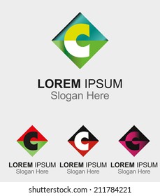 Abstract icon for letter C 