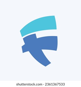 Abstract icon for letter F modern